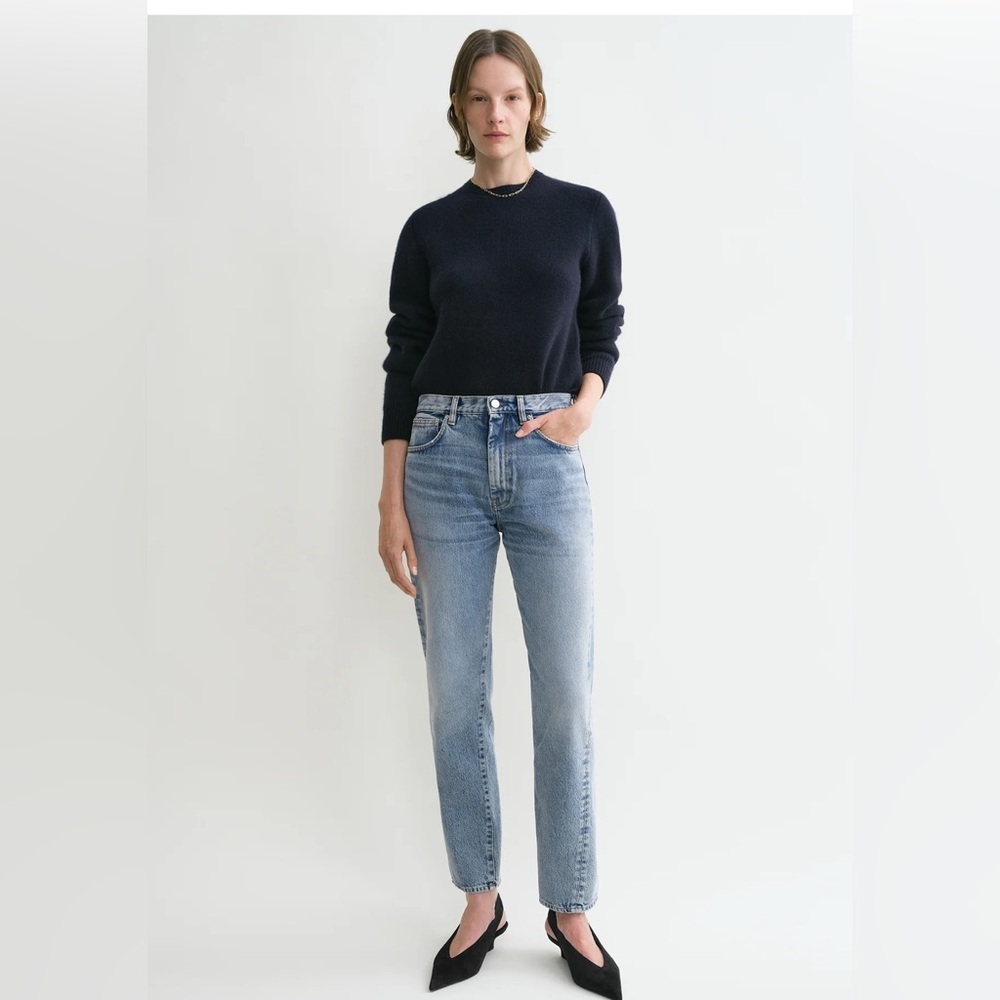 Toteme Twisted seam denim worn blue